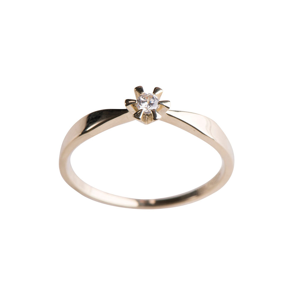 Siersbøl\'s 14kt. guldring m/cz