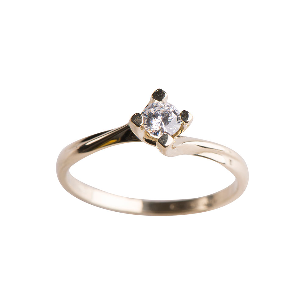 Siersbøl\'s 8kt. guldring m/cz