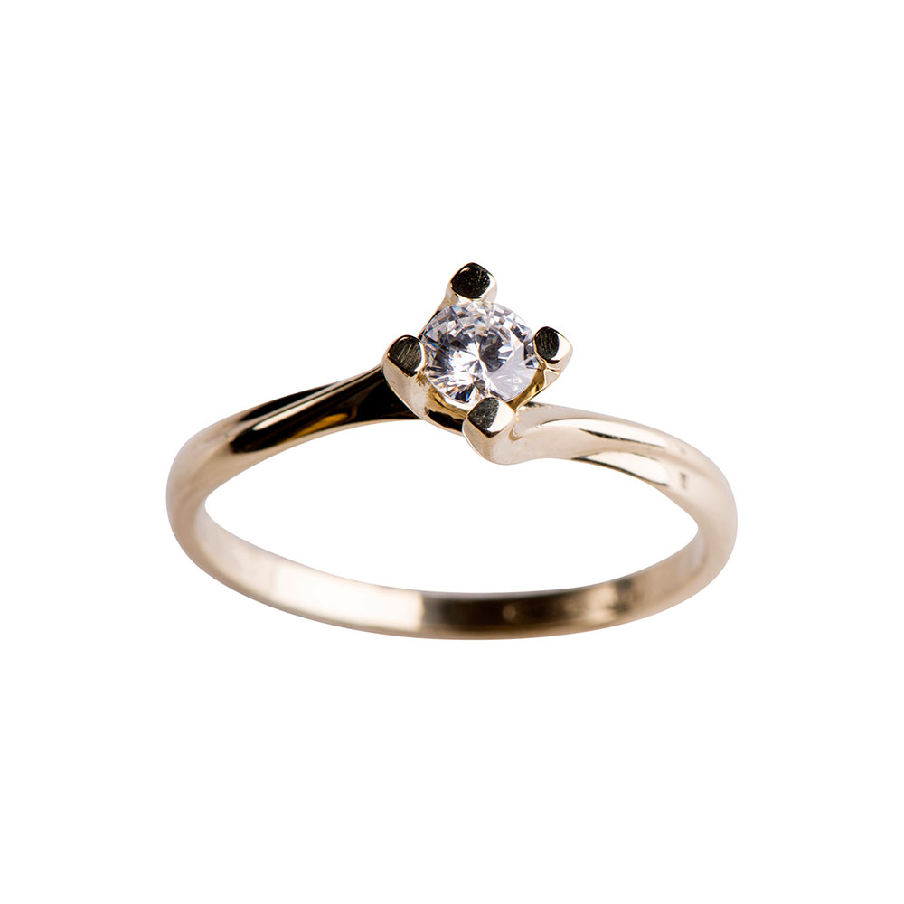 Siersbøl\'s 14kt. guldring m/cz