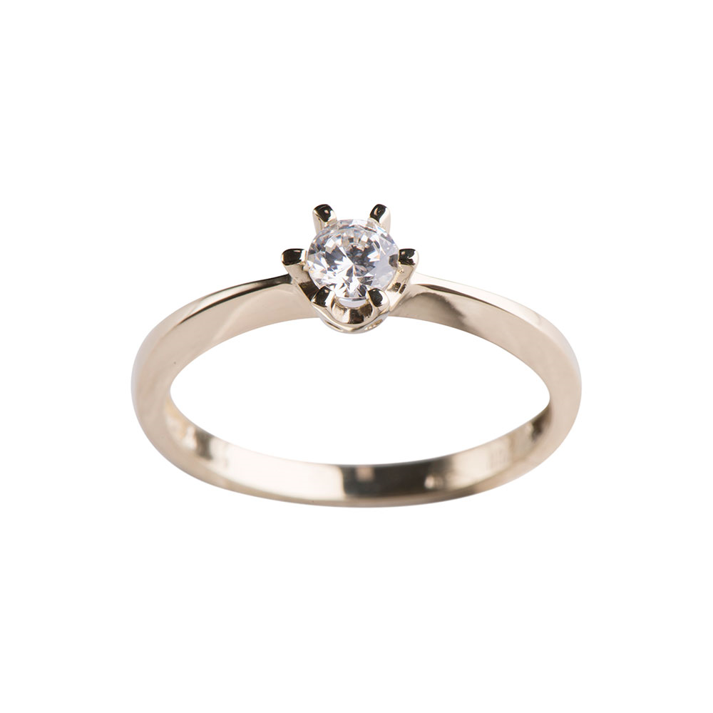 Siersbøl\'s 14kt. guldring m/cz