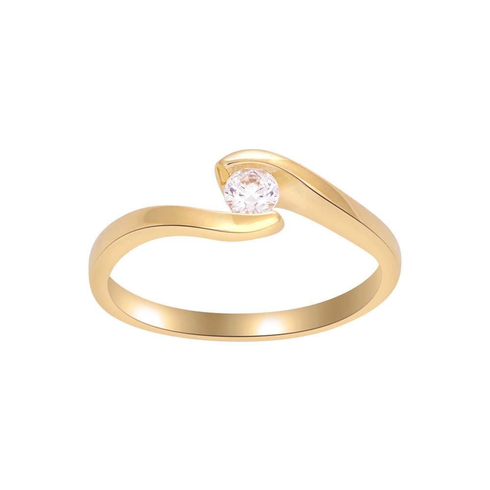 Siersbøl\'s 8kt. guldring m/cz