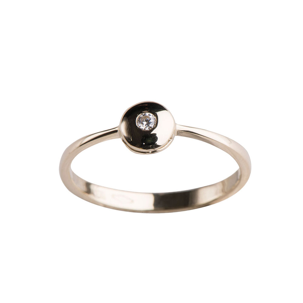 Siersbøl\'s 14 kt. guld ring med zirkonia