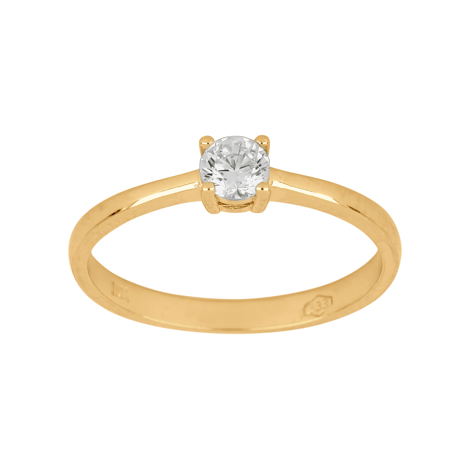 Siersbøl\'s 14kt. guldring m/cz i 4 grabber