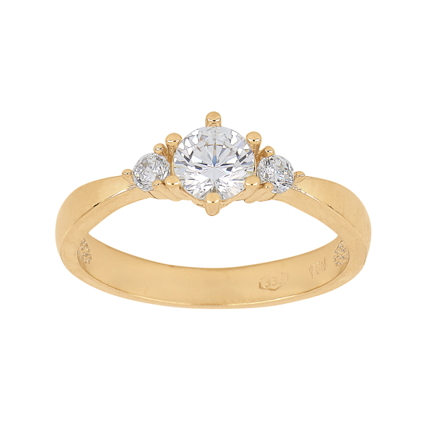 Siersbøl\'s 8 kt. guldring m/cz