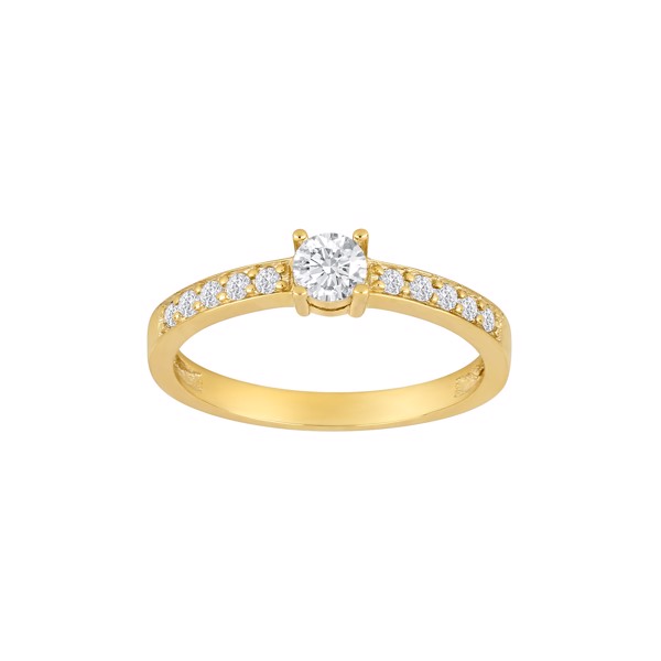 Siersbøl\'s 14kt. guldring m/cz