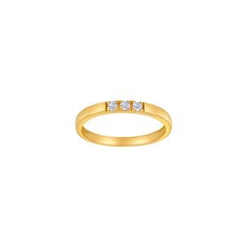 Siersbøl's 14 kt. Gold Trauring m/ 3 zirkonia.