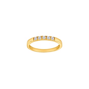 Siersbøl's 14kt. Gold wedding band w. 5 cz.