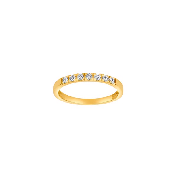 Siersbøl\'s 14kt. Gold wedding band w. 7 cz.