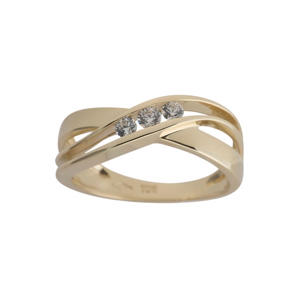 Siersbøl\'s 8kt. guldring m/cz