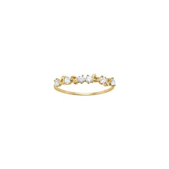 Siersbøl's 8kt. guldring hjerter m/cz