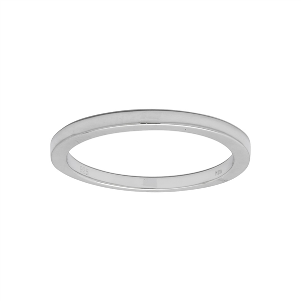 Joanli Nor\'s Rhodineret sølv ring ADINANOR enkel Str.54