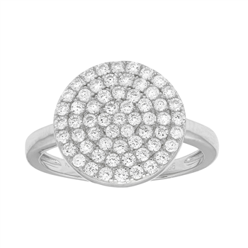 Joanli Nor's Rhd. sølv ring ANNIENOR cz. rund 13mm Str.60