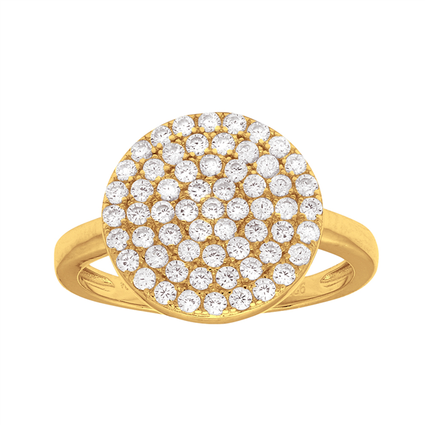 Joanli Nor\'s Forgyldt ring ANNIENOR med cz. rund 13mm Str.48