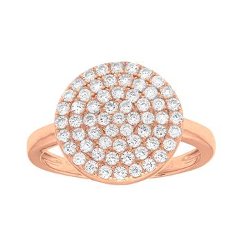 Joanli Nor's Rosaforgyldt ring ANNIENOR cz. rund 13mm Str.60