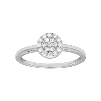 Joanli Nor's Rhod. sølvring ANNIENOR med CZ rund 6mm Str.60