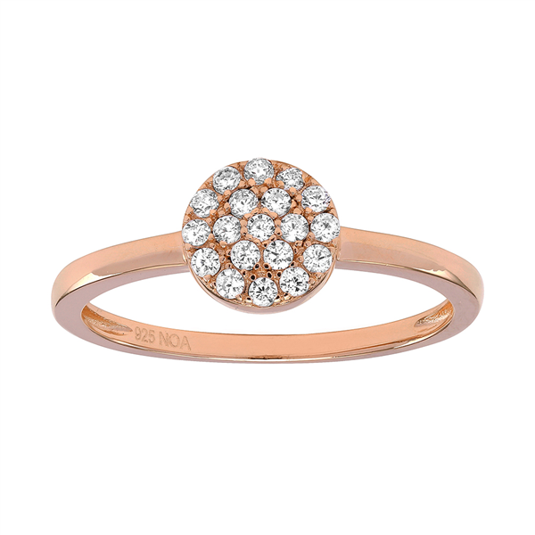 Joanli Nor\'s Rosaforgyldt ring ANNIENOR med CZ rund 6mm Str.52