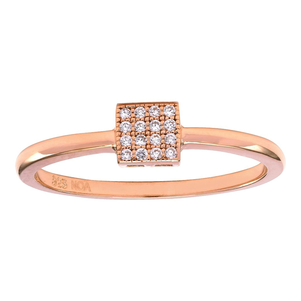 Joanli Nor\'s Rosaforgyldt sølv ring ALITANOR cz.  4mm* Str.48