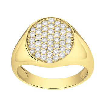Joanli Nor's Forgyldt sølv ring AYANOR m pave/cz. Str.60