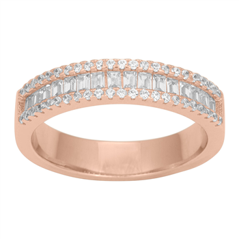 Joanli Nor's Rosaforg. sølv ring AGGANOR baguette 5mm Str.60