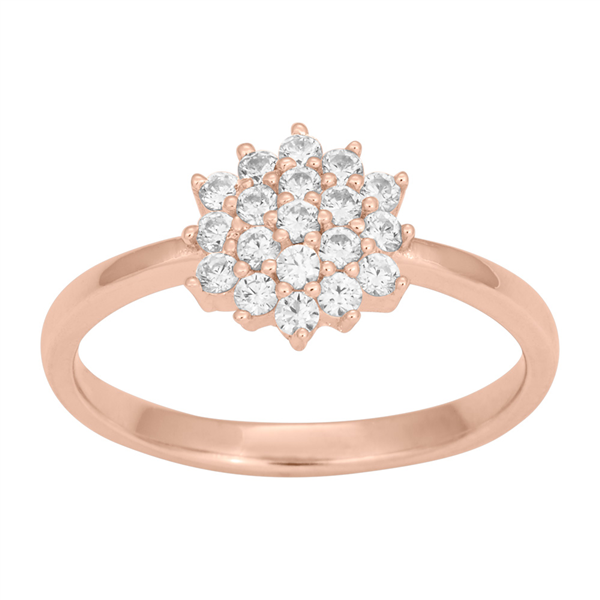 Joanli Nor\'s Rosa forgyldt sølv ring BRINNIENOR 10mm Str.58