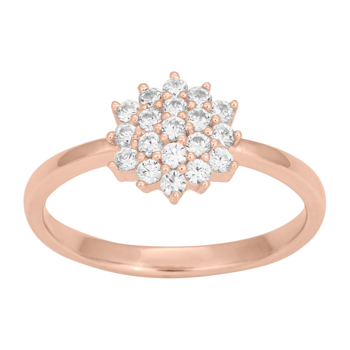 Joanli Nor's Rosa forgyldt sølv ring BRINNIE 10mm