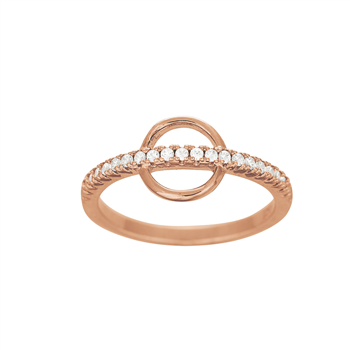 Joanli Nor's Rosa forgyldt sølv ring DEEDEENOR 8mm Str.60