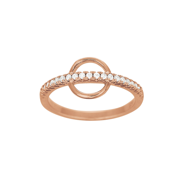 Joanli Nor\'s Rosa forgyldt sølv ring DEEDEENOR 8mm Str.60