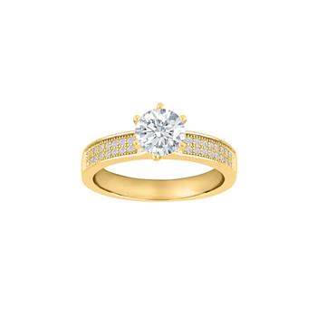 Joanli Nor's Forgyldt sølv ring ELLENOR E 7mm Str.54