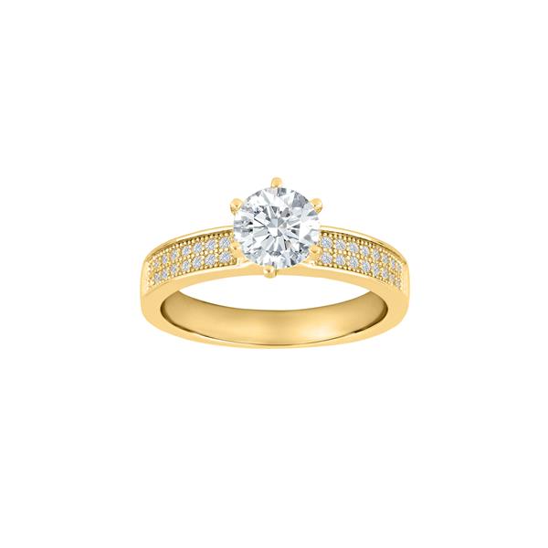 Joanli Nor\'s Forgyldt sølv ring ELLENOR E 7mm Str.54