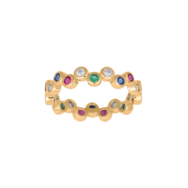 Joanli Nor\'s Forgyldt sølvring EBRUNOR 4mm Str.52