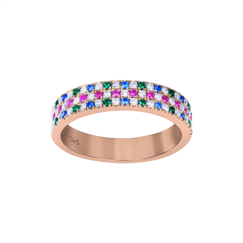 Joanli Nor's Rosa forgyldt sølv ring FREYANOR 4,5mm Str.60