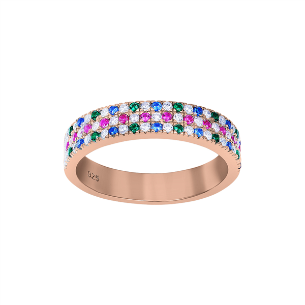 Joanli Nor\'s Rosa forgyldt sølv ring FREYANOR 4,5mm Str.58