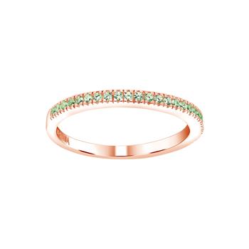 Joanli Nor's Rosa  Fg sølv ring lysegrøn cz HELLENOR Str.60