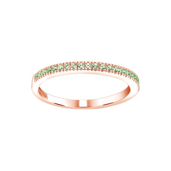Joanli Nor\'s Rosa  Fg sølv ring lysegrøn cz HELLENOR Str.56