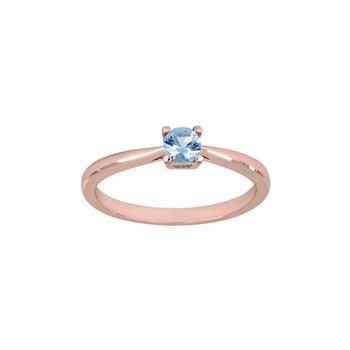 Joanli Nor's Rosaforg. sølv ring 4mm lyseblå HELENNOR Str.60
