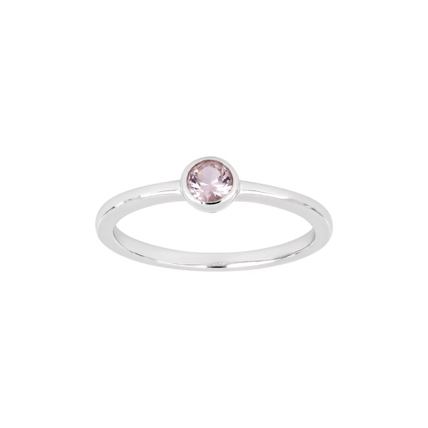 Joanli Nor\'s Rhd. sølv ring 4mm lyserød HILDANOR