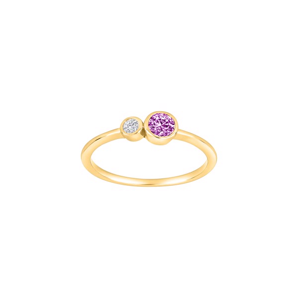 Joanli Nor\'s Forgyldt sølv ring pink IDANOR