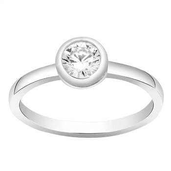 Joanli Nor's SWAROVSKI rhd sølvring AMYNOR rør 7,5mm Str.58