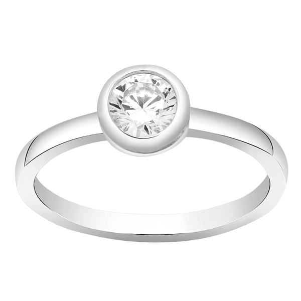 Joanli Nor\'s SWAROVSKI rhd sølvring AMYNOR rør 7,5mm Str.58