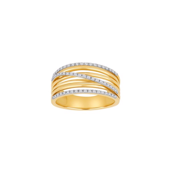 Siersbøl\'s 14kt. guldring med 0,16ct W/SI 