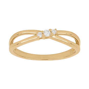 Siersbøl's 14kt. guldring m/dia 0.06ct W/SI