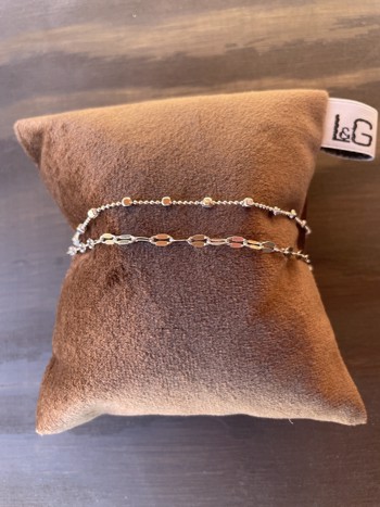 L&G's Armbånd TWO IN ONE sølv rhodineret