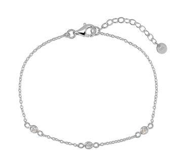 L&G's Armbånd sølv rhodineret zirkonia