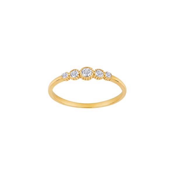 Siersbøl\'s 8kt. guldring m/5 x cz