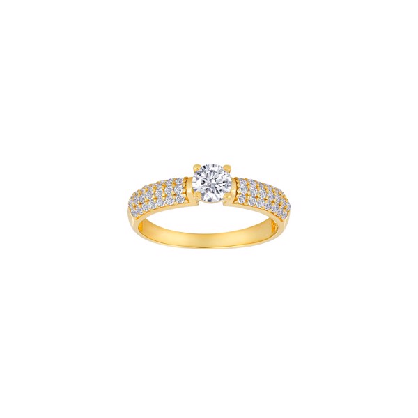 Siersbøl\'s 8kt. guldring m/cz 