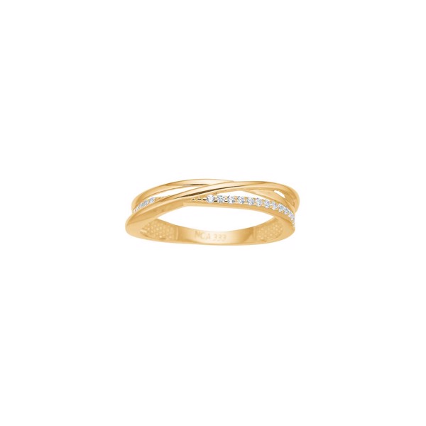 Siersbøl\'s 8 kt. guldring  m/zirkonia
