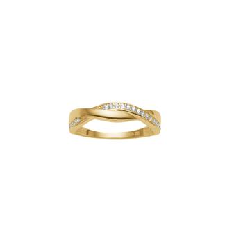 Siersbøl's 8kt. guldring  m. cz