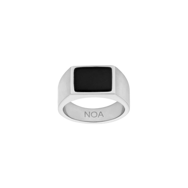 Son of Noa\'s SON stål ring med black agate str. 56