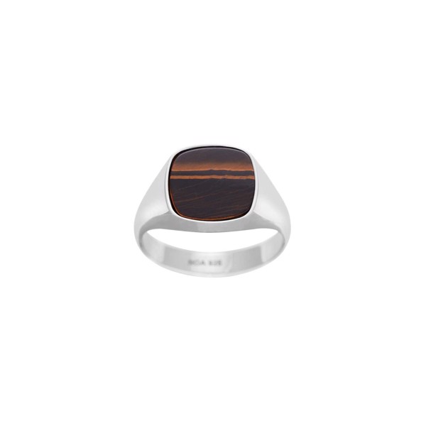 Son of Noa\'s SON stål ring med yellow tiger eye str. 62