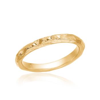 Blicher Fuglsang's Feminin ring i guldbelagt sølv